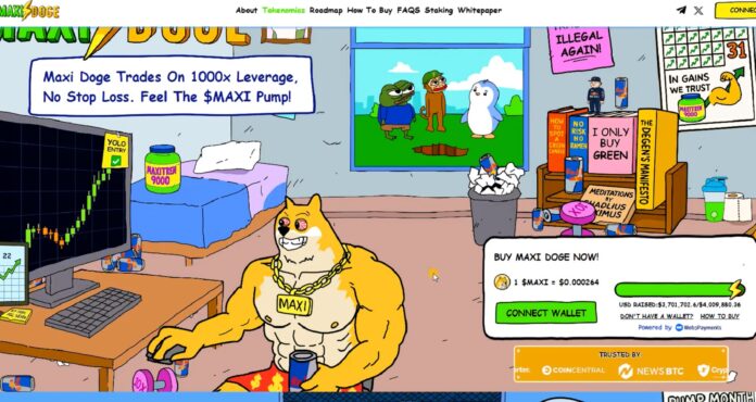 shitcoinmonnaie_Maxi Doge-mémoire audacieuse, hype maximale, pari risqué_youube Maxi Doge